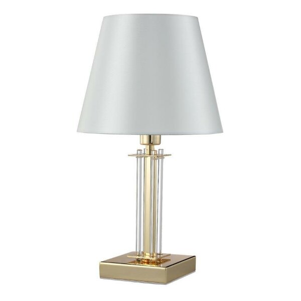 Настольная лампа Crystal Lux Nicolas LG1 Gold/White — Дзинь ля-ля