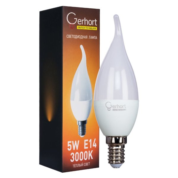 Светодиодная лампа 5W GERHORT CI37 LED 3000K E14 — Дзинь ля-ля