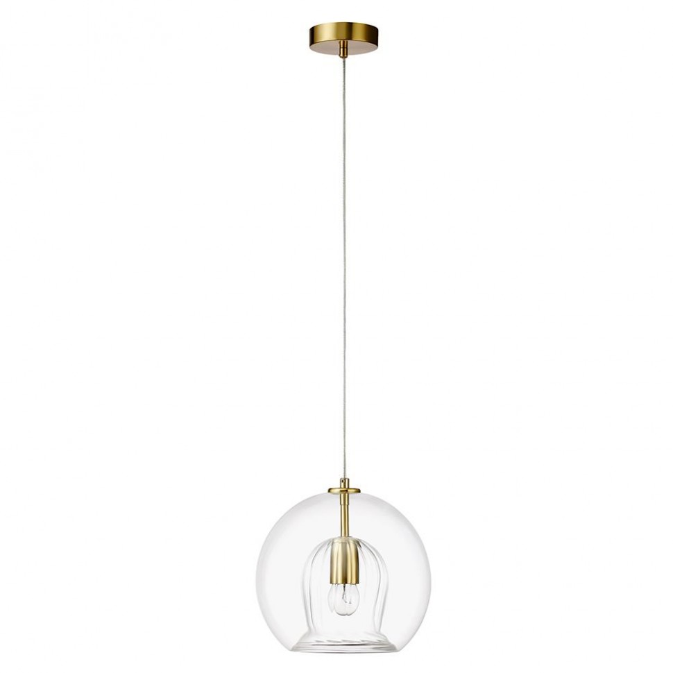 Подвесной светильник Crystal Lux Luisa SP1 Brass/Transparent фото 1 &mdash; Дзинь ля-ля