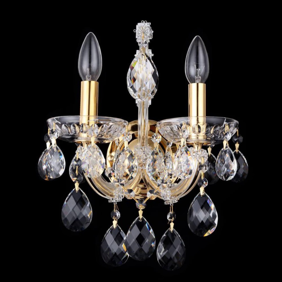 Бра Crystal Lux Isabel AP2 Gold/Transparent фото 1 &mdash; Дзинь ля-ля