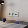 Розетка встраиваемая VOLTUM S70 с заземлением 16А, (сталь) фото 6 — Дзинь ля-ля