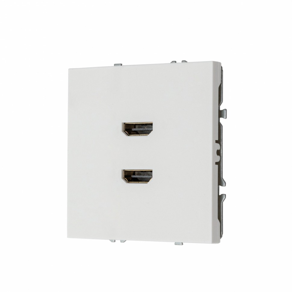 Розетка HDMI двойная MIKAMI белый глянцевый фото 1 — Дзинь ля-ля