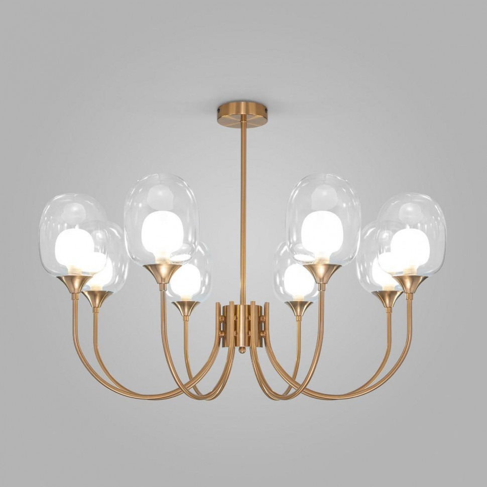 Подвесная люстра Eurosvet Spritz 70217/8 латунь фото 1 &mdash; Дзинь ля-ля