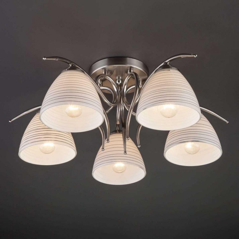Потолочный светильник Eurosvet 30121/5 сатин-никель фото 1 &mdash; Дзинь ля-ля