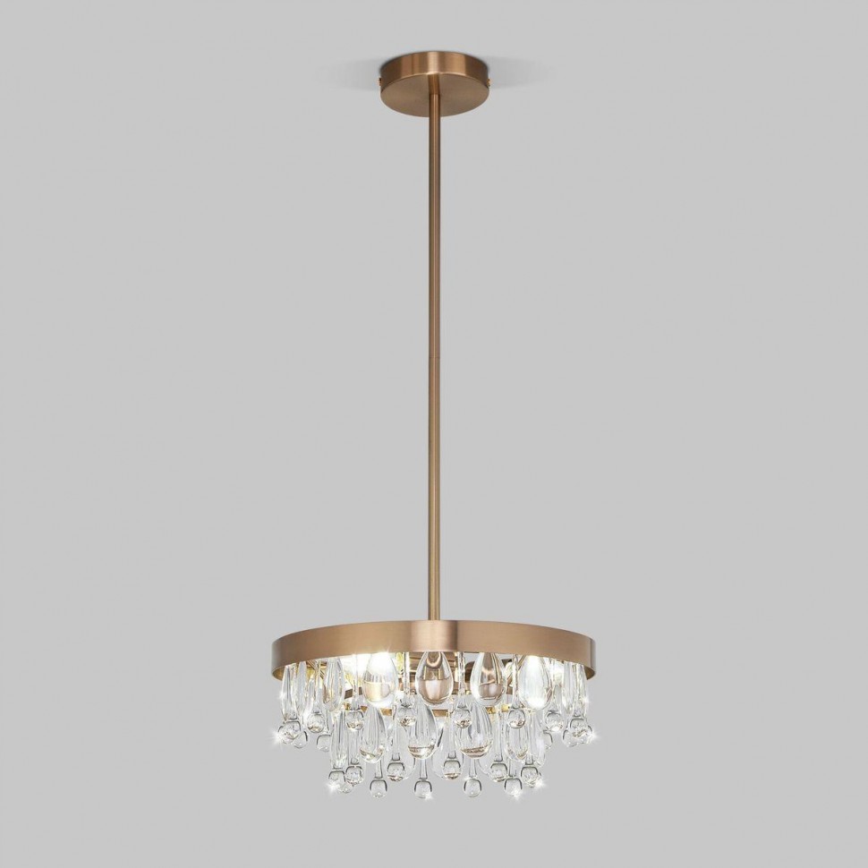 Подвесная люстра Eurosvet Sophie 60165/3 латунь фото 1 &mdash; Дзинь ля-ля