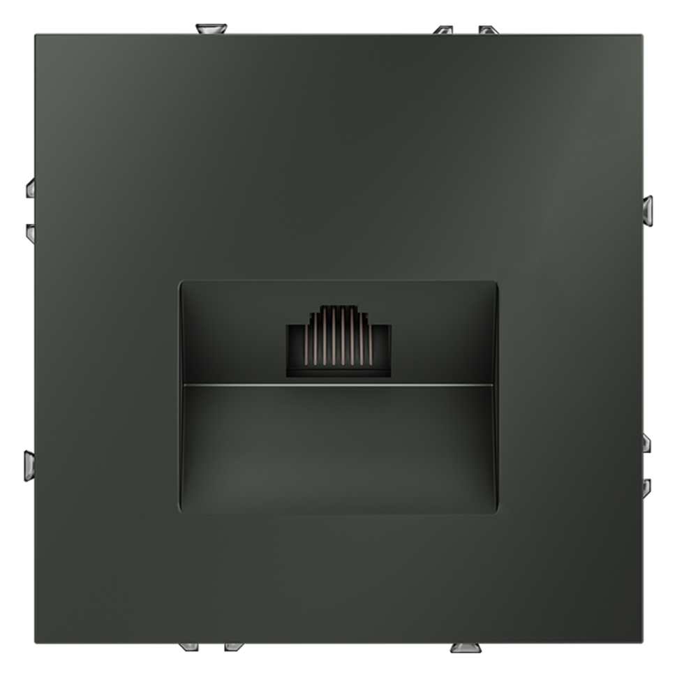 Розетка компьютерная встраиваемая VOLTUM S70 RJ45 кат.6, (титан) фото 1 — Дзинь ля-ля