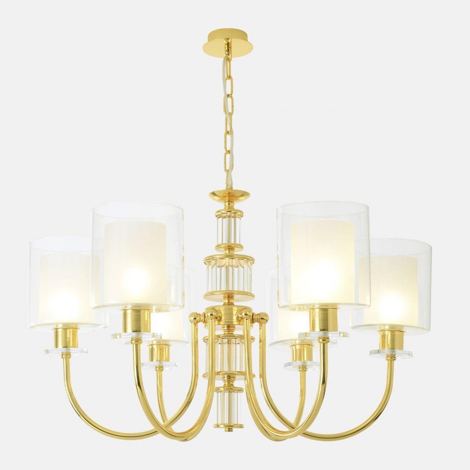 Подвесная люстра Crystal Lux ELENA SP6 GOLD фото 1 &mdash; Дзинь ля-ля