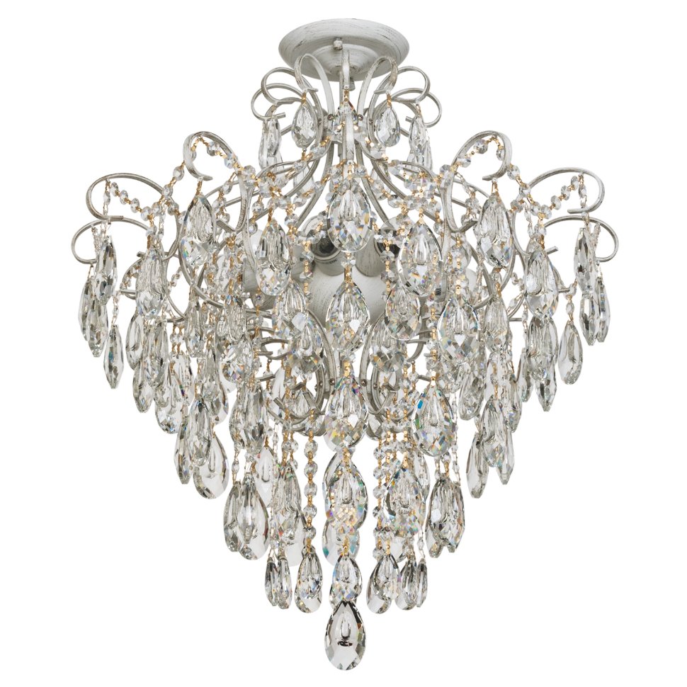 Люстра с хрусталем 33068/10WG+WT ЭкономСвет фото 1 — Дзинь ля-ля