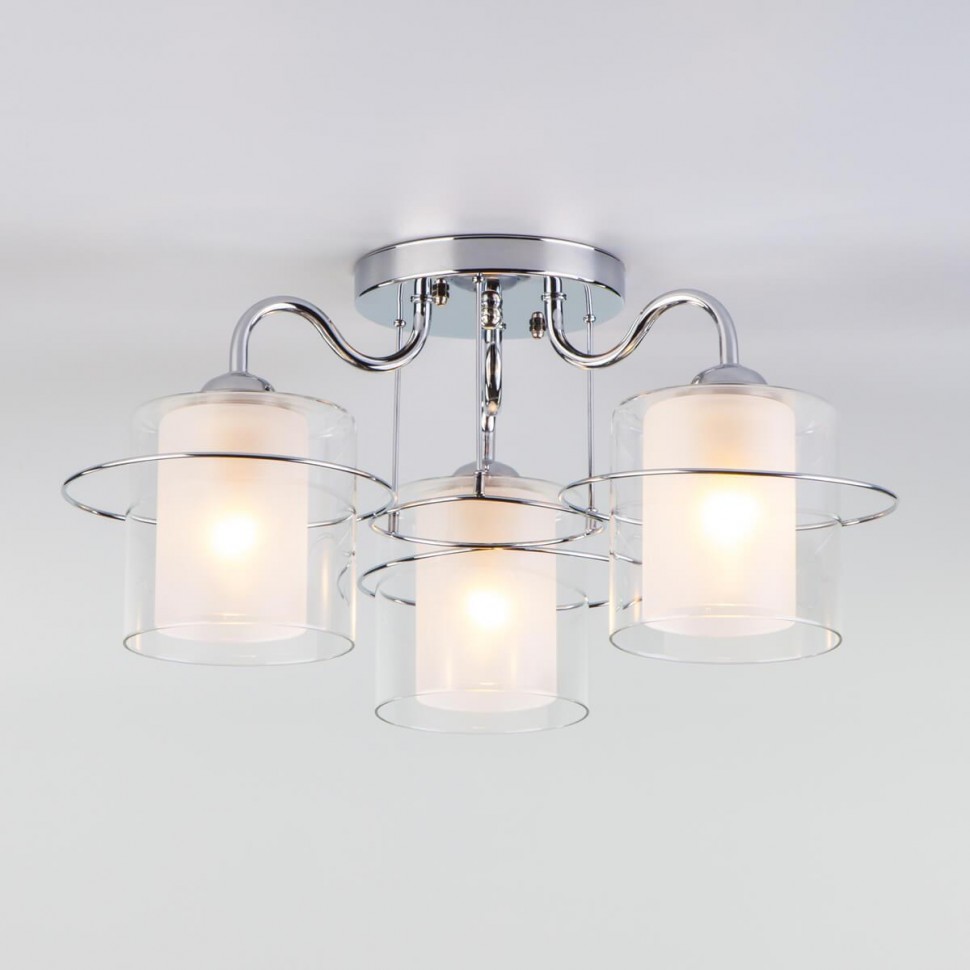 Потолочная люстра Eurosvet 30160/3 хром фото 1 &mdash; Дзинь ля-ля