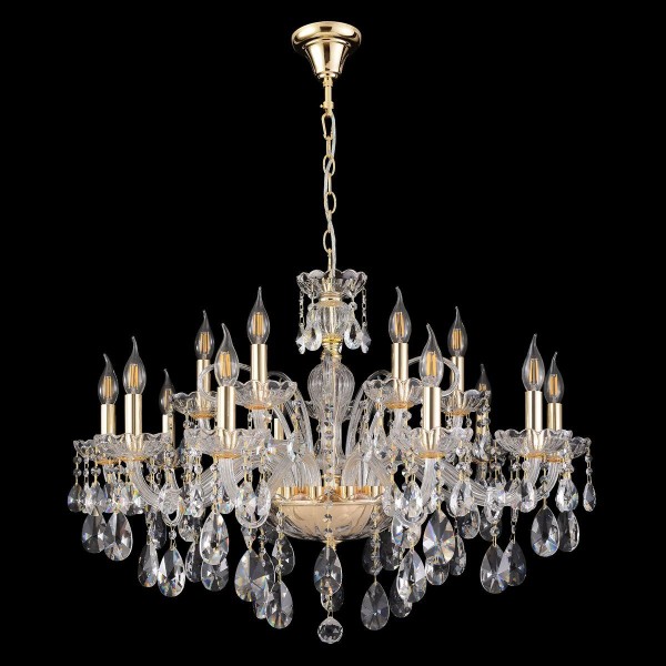 Подвесная люстра Crystal Lux MONICA SP10+5 GOLD &mdash; Дзинь ля-ля