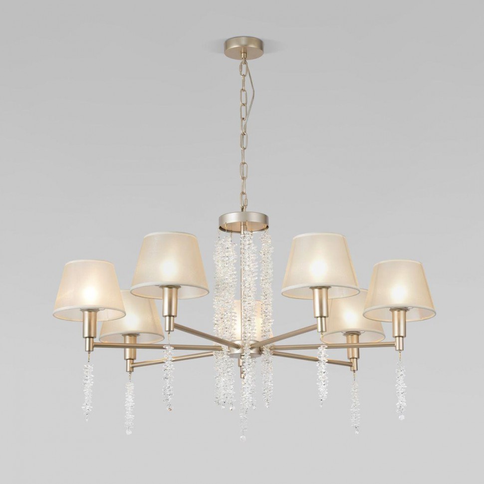 Подвесная люстра Eurosvet Charuel 60148/7 матовое золото фото 1 &mdash; Дзинь ля-ля