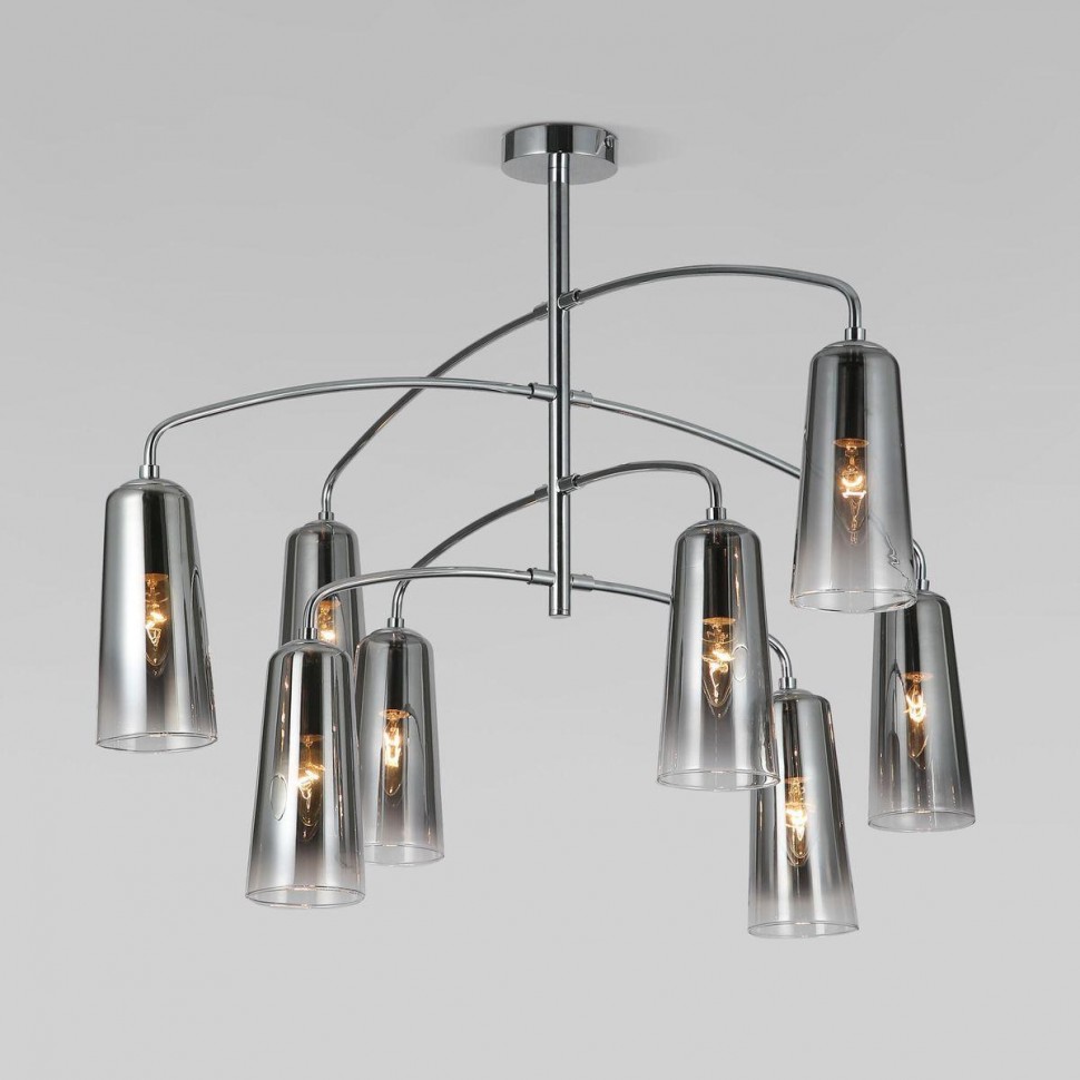 Подвесная люстра Eurosvet Omber 70137/8 хром фото 1 &mdash; Дзинь ля-ля
