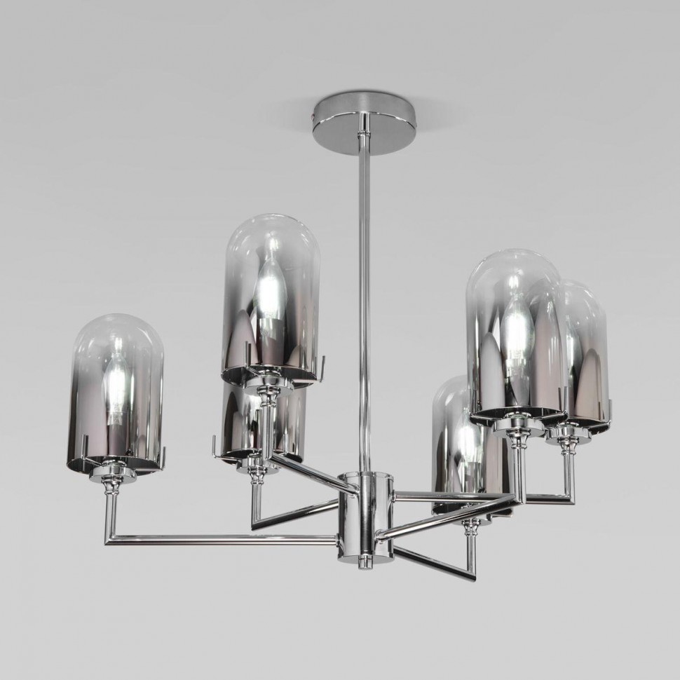 Подвесная люстра Eurosvet Pluto 60156/6 хром фото 1 &mdash; Дзинь ля-ля