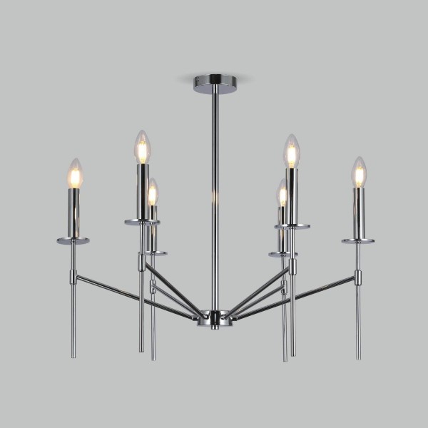 Потолочная люстра Eurosvet 60142/6 хром &mdash; Дзинь ля-ля