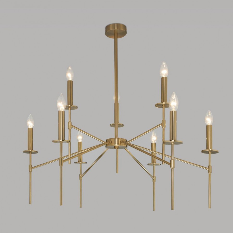 Потолочная люстра Eurosvet 60142/9 латунь фото 1 &mdash; Дзинь ля-ля