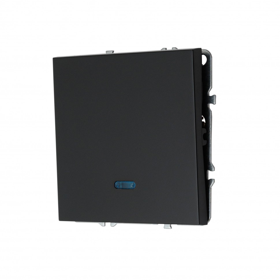 Выключатель одноклавишный с подсветкой MIKAMI 16 А, 250 В черный фото 1 — Дзинь ля-ля