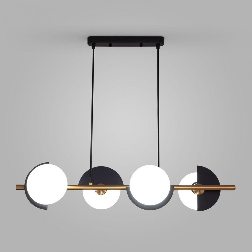 Подвесная люстра Eurosvet Moity 70149/4 черный/латунь фото 1 &mdash; Дзинь ля-ля