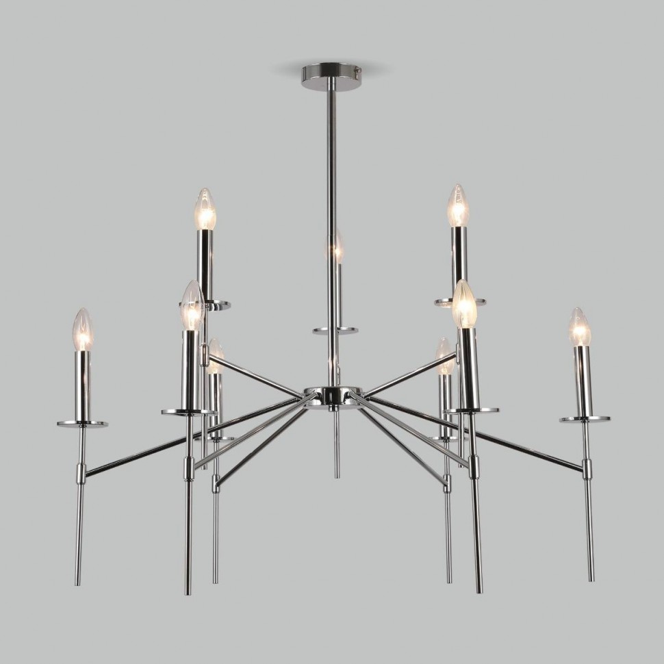 Потолочная люстра Eurosvet 60142/9 хром фото 1 &mdash; Дзинь ля-ля