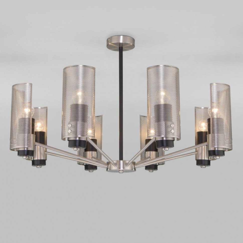 Потолочная люстра Eurosvet Grino 70139/8 никель фото 1 &mdash; Дзинь ля-ля