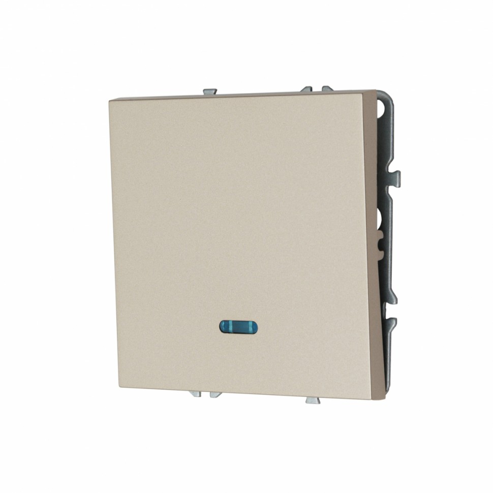 Выключатель одноклавишный с подсветкой MIKAMI 16 А, 250 В латунь фото 1 — Дзинь ля-ля