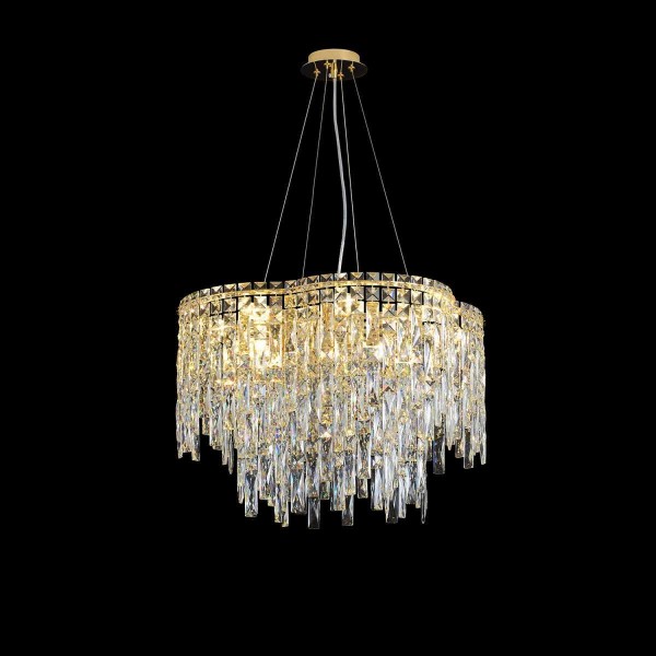 Подвесная люстра Crystal Lux ABRIL SP12 GOLD &mdash; Дзинь ля-ля