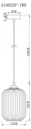 Подвесной светильник Arte Lamp Arwen A1902SP-1WH фото 2 &mdash; Дзинь ля-ля