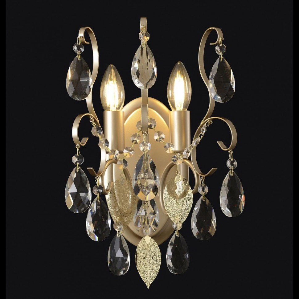 Настенный светильник Crystal Lux Esmiralda AP2 Gold фото 1 &mdash; Дзинь ля-ля
