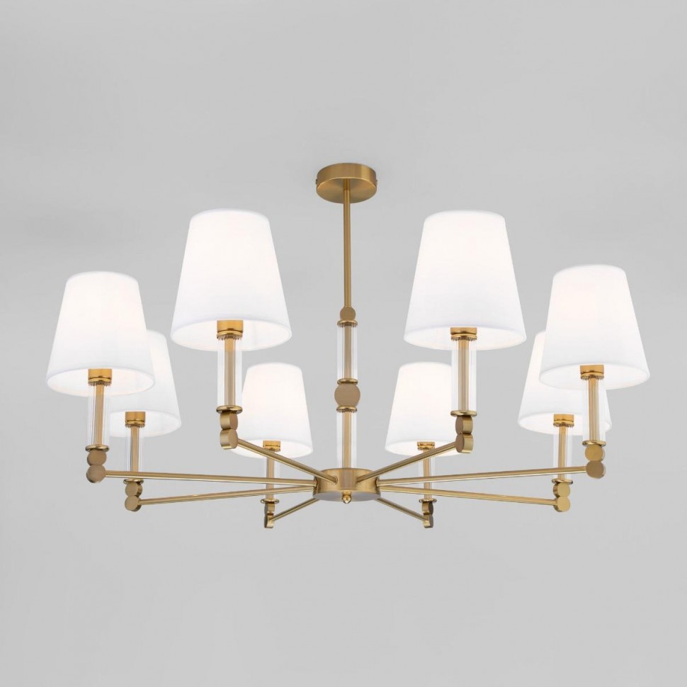 Потолочная люстра Eurosvet 60145/8 латунь фото 1 &mdash; Дзинь ля-ля