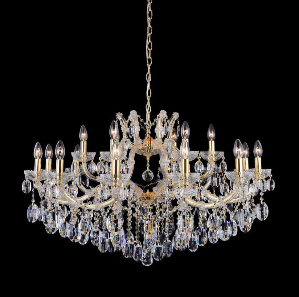 Подвесная люстра Crystal Lux Hollywood SP12+6 Gold фото 1 &mdash; Дзинь ля-ля