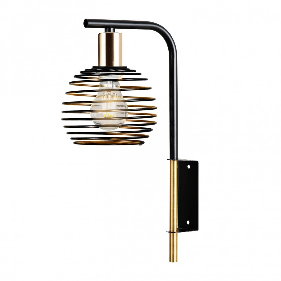 Бра 11152/1wBK BK+GD ЭкономСвет фото 1 &mdash; Дзинь ля-ля