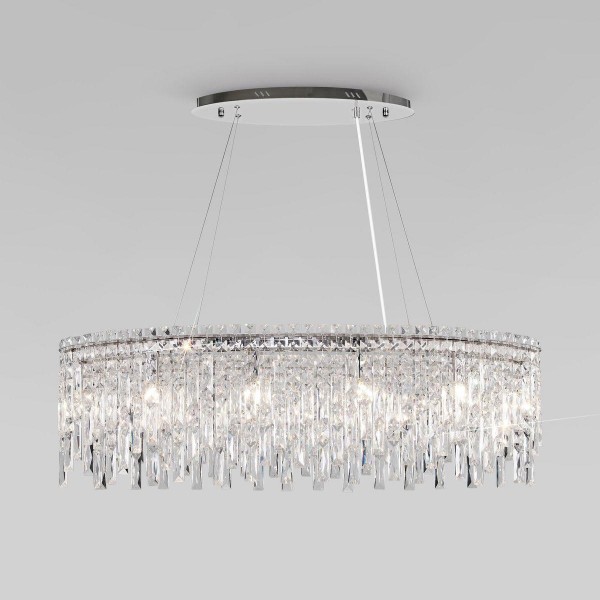 Подвесная люстра Eurosvet Blitz 60159/10 хром/ прозрачный хрусталь Strotskis Smart &mdash; Дзинь ля-ля