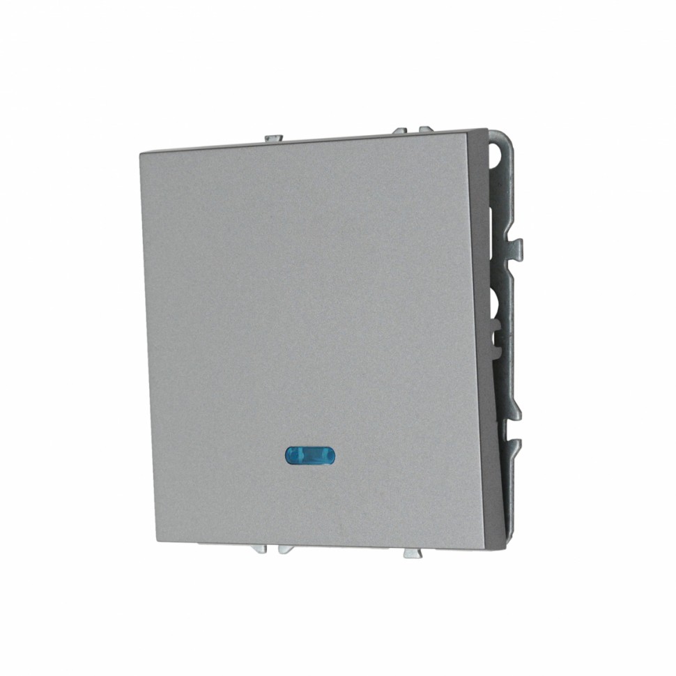 Переключатель одноклавишный проходной с подсветкой MIKAMI 16 А, 250 В графит фото 1 — Дзинь ля-ля