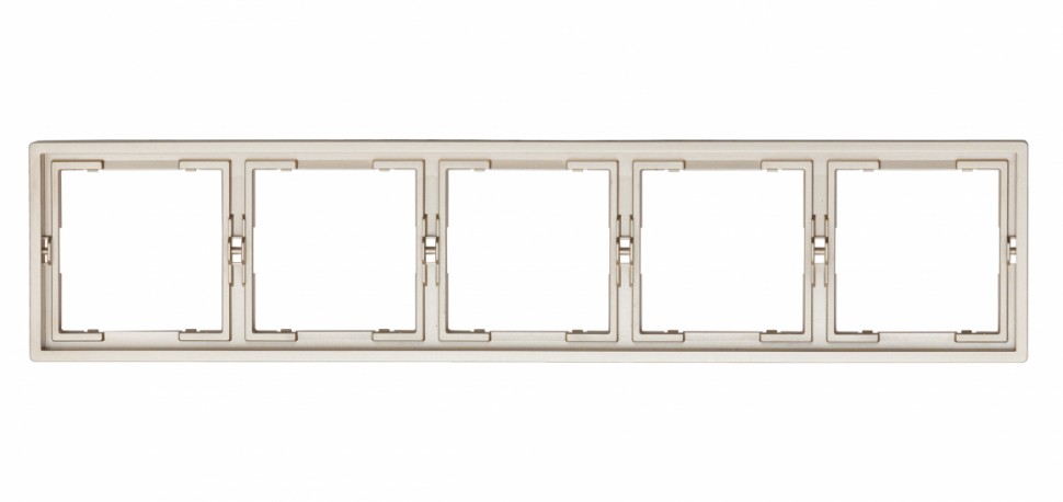 Рамка 5 постов горизонтальная MIKAMI латунь фото 1 — Дзинь ля-ля