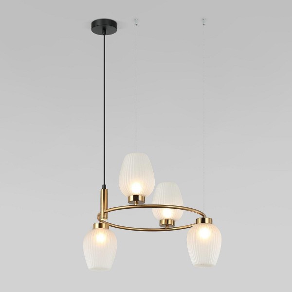 Подвесная люстра Eurosvet Alva 30183/4 латунь &mdash; Дзинь ля-ля