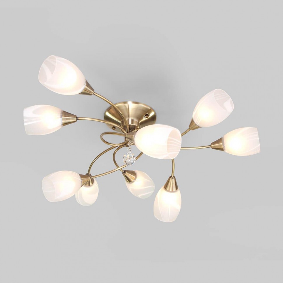 Потолочная люстра Eurosvet 2275/9 античная бронза фото 1 &mdash; Дзинь ля-ля