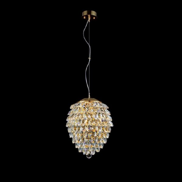 Подвесной светильник Crystal Lux Charme SP4 Gold/Transparent — Дзинь ля-ля
