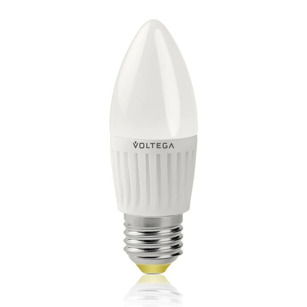 Лампа светодиодная Voltega E27 6.5W 4000К свеча матовая VG1-C2E27cold6W 4689 — Дзинь ля-ля