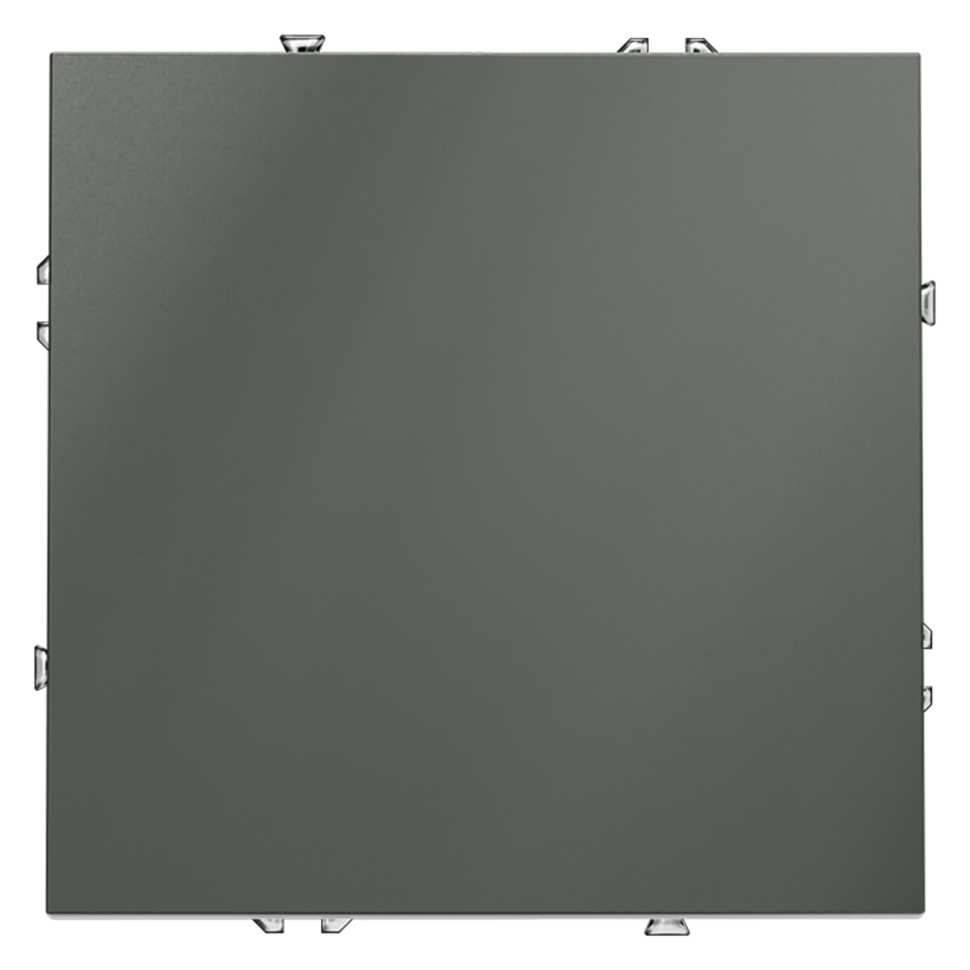 Выключатель встраиваемый VOLTUM S70 одноклавишный 10А, (титан) фото 1 — Дзинь ля-ля