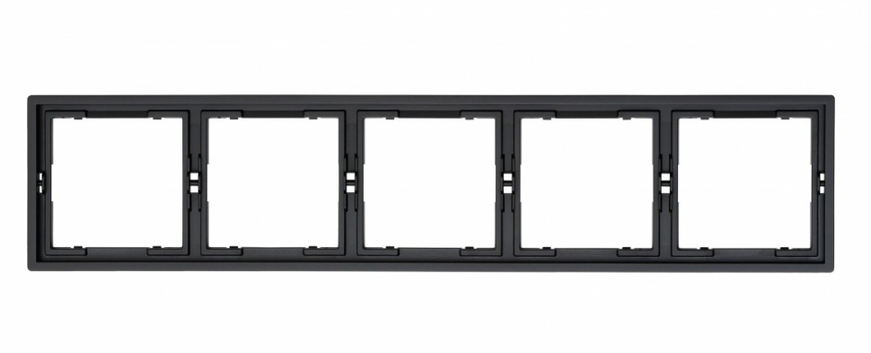 Рамка 5 постов горизонтальная MIKAMI черный soft touch фото 1 — Дзинь ля-ля