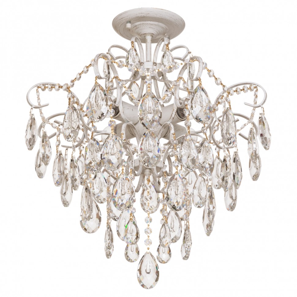 Люстра с хрусталем 33068/4WG+WT ЭкономСвет фото 1 — Дзинь ля-ля