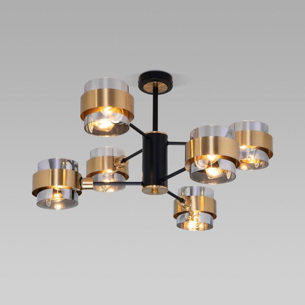 Потолочная люстра Eurosvet Arcada 70127/6 черный/дымчатый &mdash; Дзинь ля-ля