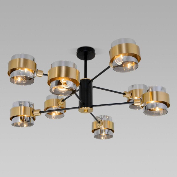 Потолочная люстра Eurosvet Arcada 70127/8 черный/дымчатый &mdash; Дзинь ля-ля
