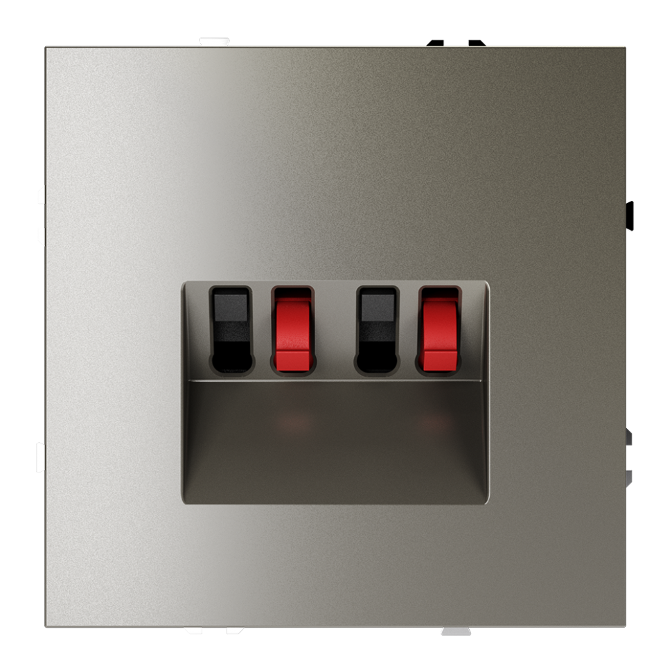 Розетка акустическая встраиваемая VOLTUM S70 4-местная, (шелк) фото 1 — Дзинь ля-ля