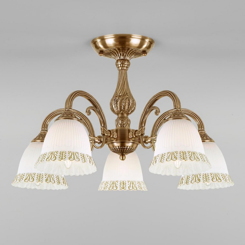 Потолочная люстра Eurosvet Campina 60107/5 античная бронза фото 1 &mdash; Дзинь ля-ля