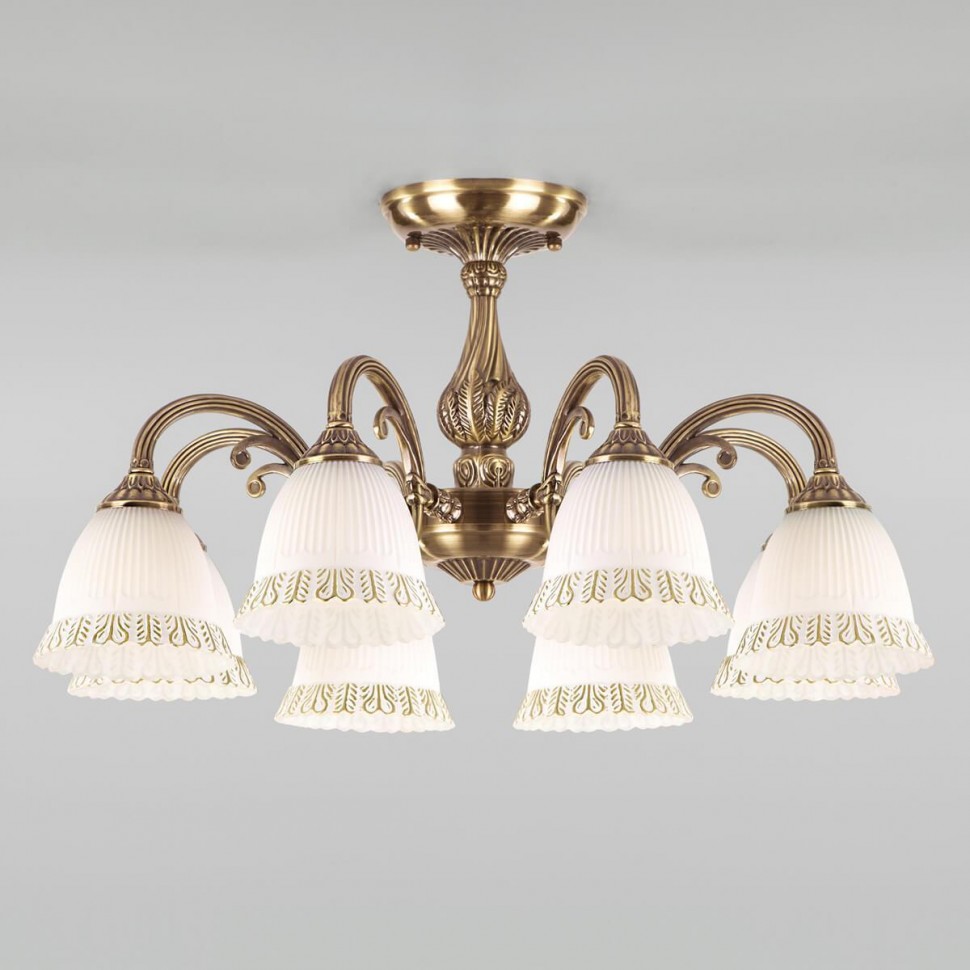 Потолочная люстра Eurosvet Campina 60107/8 античная бронза фото 1 &mdash; Дзинь ля-ля