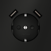 Розетка встраиваемая VOLTUM S70 с заземлением и защитными шторками, 16А, с USB, A+A, (черный матовый фото 6 — Дзинь ля-ля