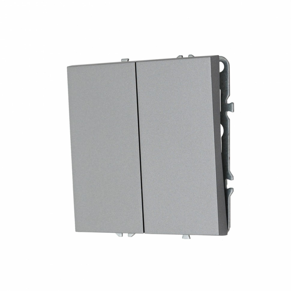 Выключатель двухклавишный MIKAMI 16 А, 250 В графит фото 1 — Дзинь ля-ля