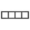 Рамка пластиковая VOLTUM S70 на 4 поста, (графит) фото 5 — Дзинь ля-ля