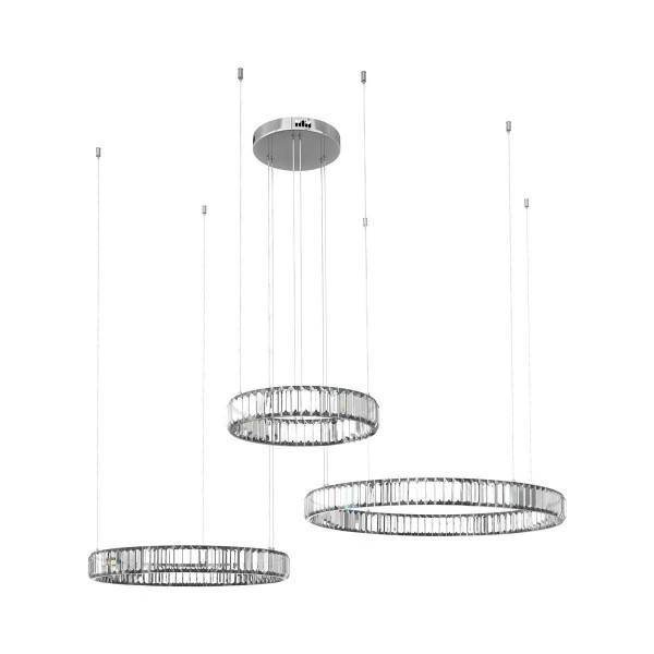 Подвесной светодиодный светильник Loft IT Crystal ring 10135/3 Chrome — Дзинь ля-ля