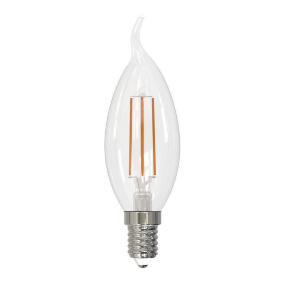 Лампа светодиодная филаментная Volpe E14 5W 3000K прозрачная LED-CW35-5W/3000K/E14/CL/SLF UL-00008334 — Дзинь ля-ля